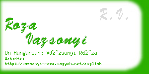 roza vazsonyi business card